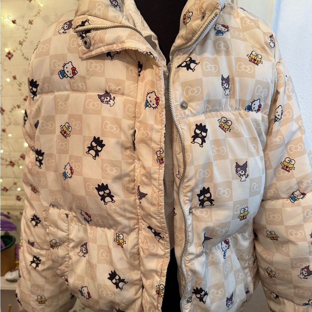 Forever 21 Cream Cartoon Bomber Jacket